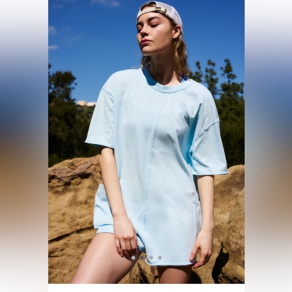Free People Light Blue Romper - Picture 1 of 7